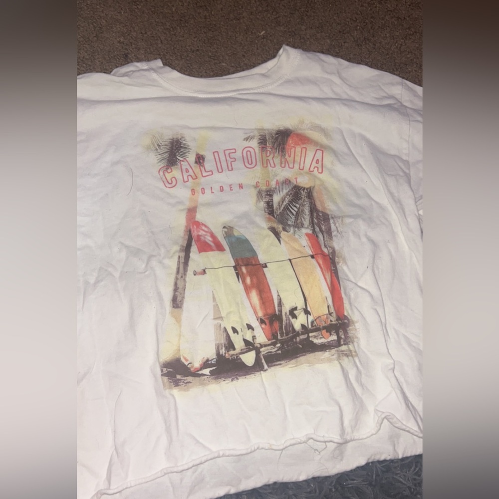 cropped California graphic tee